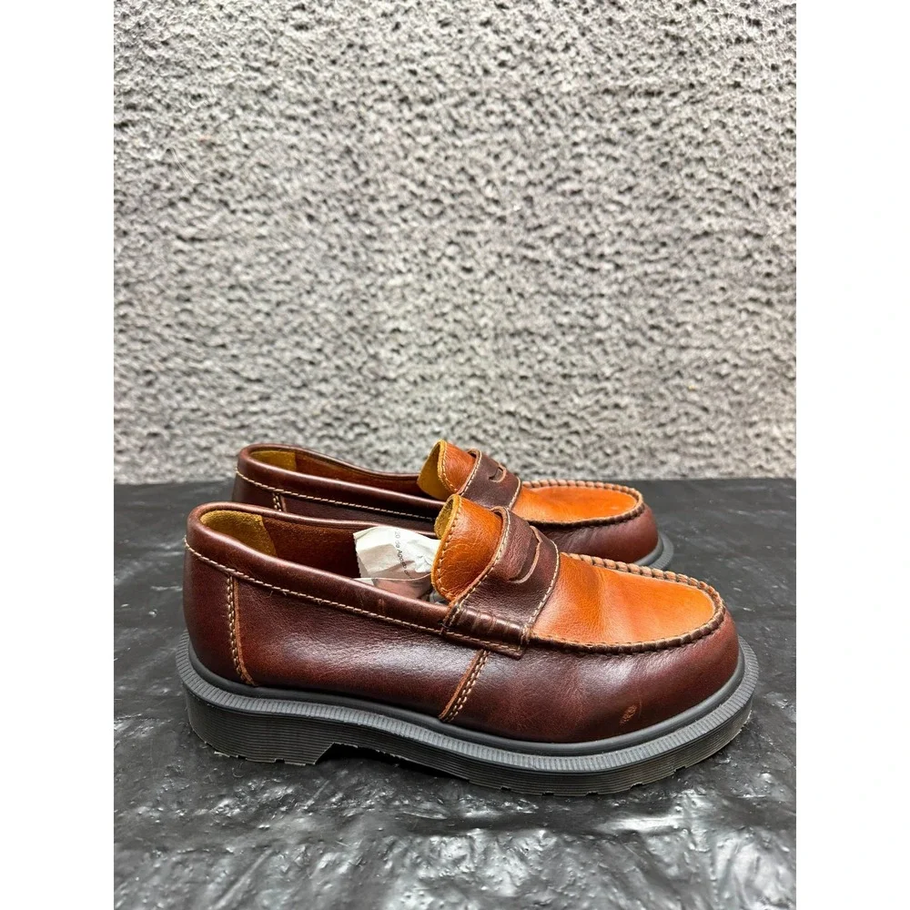 Dr. Martens Penton Classic Calf Leather Loafers Brown Amber Womens Size 5 US